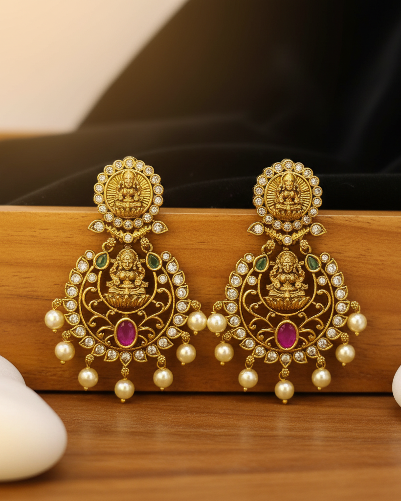 Lakshmi pearl drop earrings ER-001