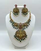 Antique Beautiful Temple Lakshmi peacock set NK-016