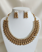 Antique Gold Mango Pearl Necklace NK-052