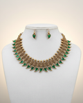 Green Leaf Palakka Necklace Set NK-072