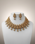 Antique Gold Pearl Necklace Set NK-067