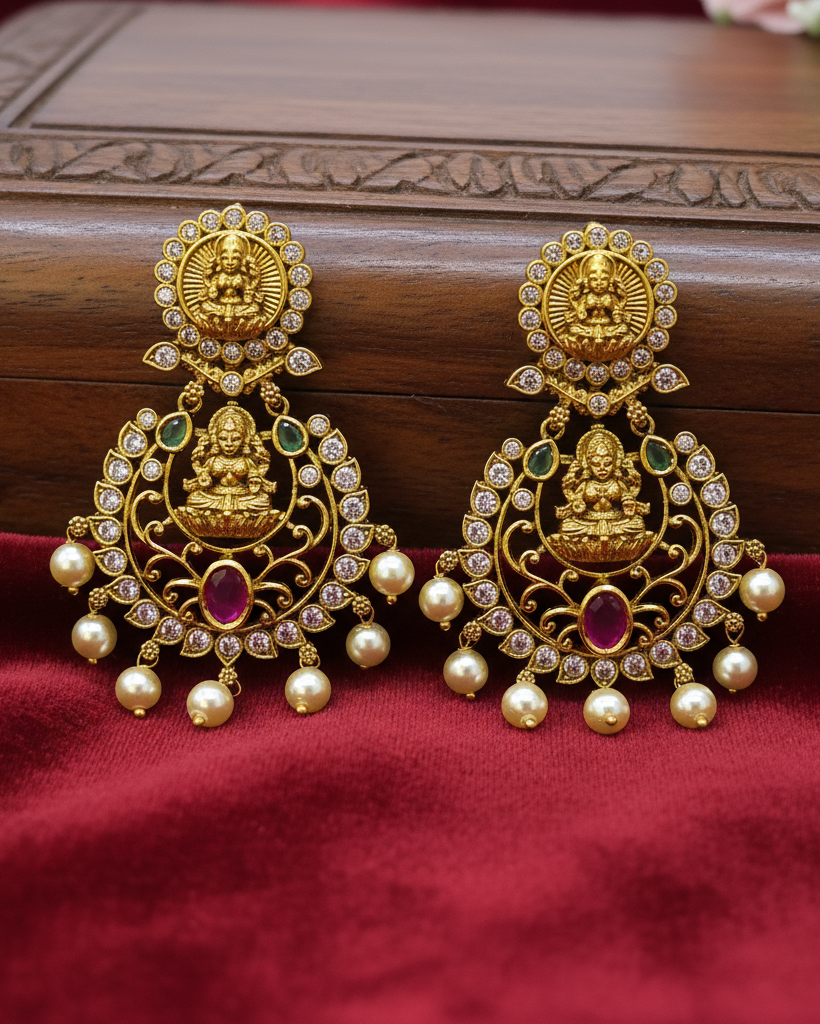 Lakshmi pearl drop earrings ER-001