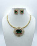 Exquisite emerald American Diamond set NK-051