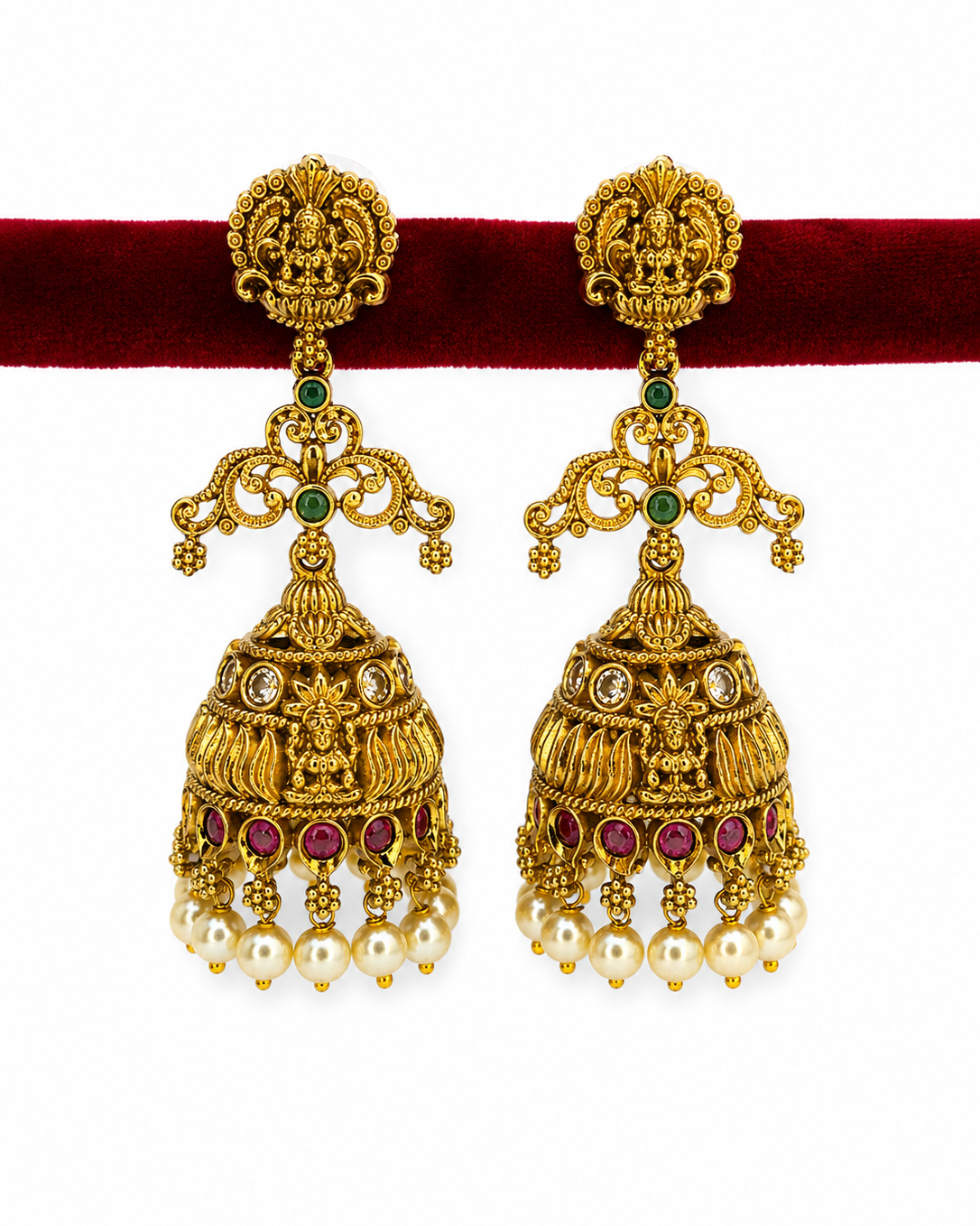 Divine Heritage Temple Jhumkas ER-010
