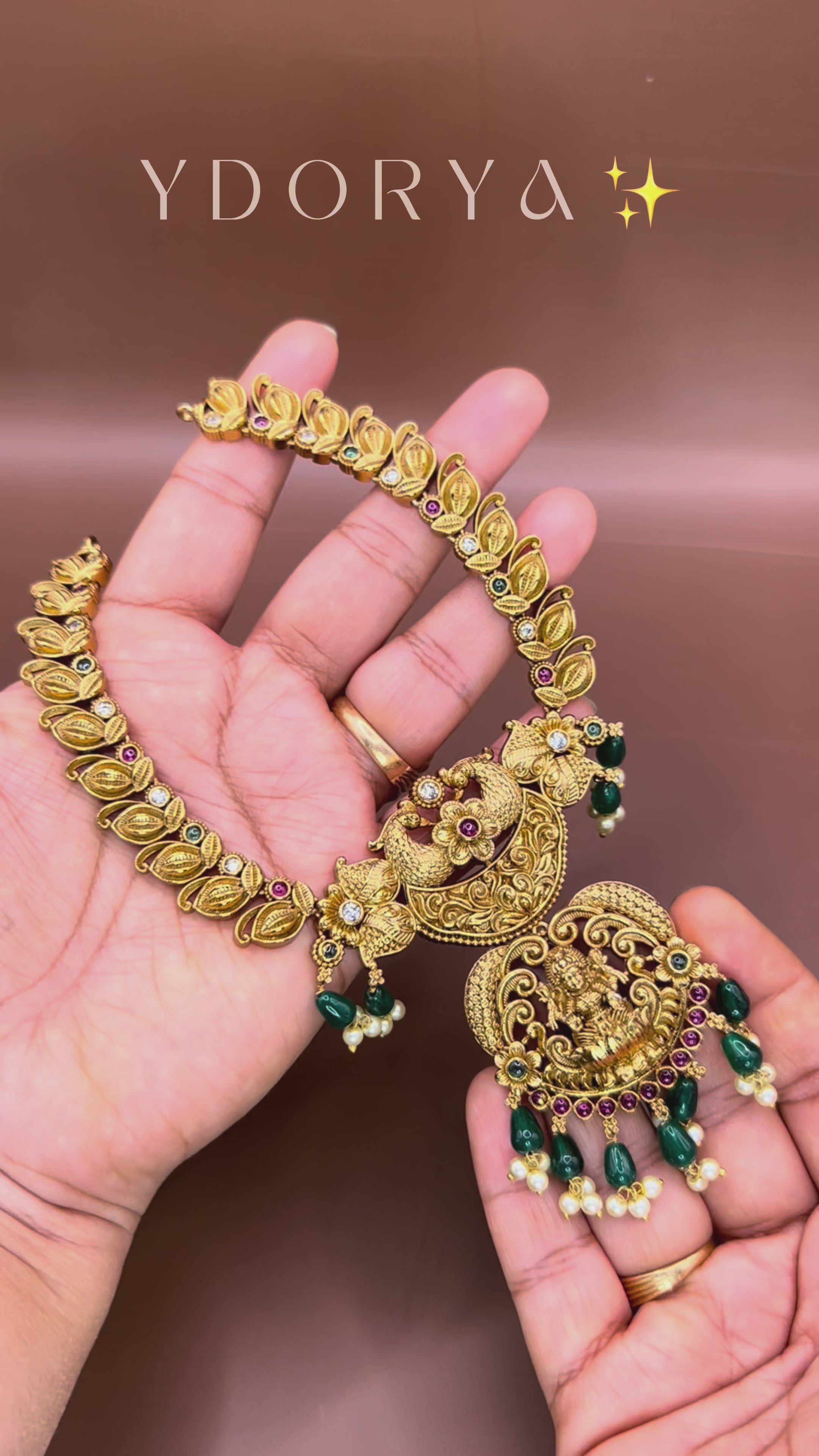 Antique Dual Pendant Temple Set NK-013