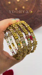 Lakshmi stone temple bangles BG-004