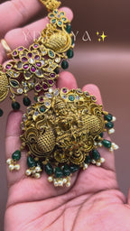 Antique Temple Lakshmi peacock set NK-016