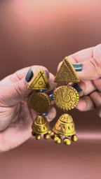 Antique Gold Terracotta Jhumkas ET-002