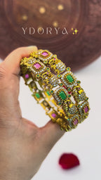 Elephant motif stone bangles BG-009