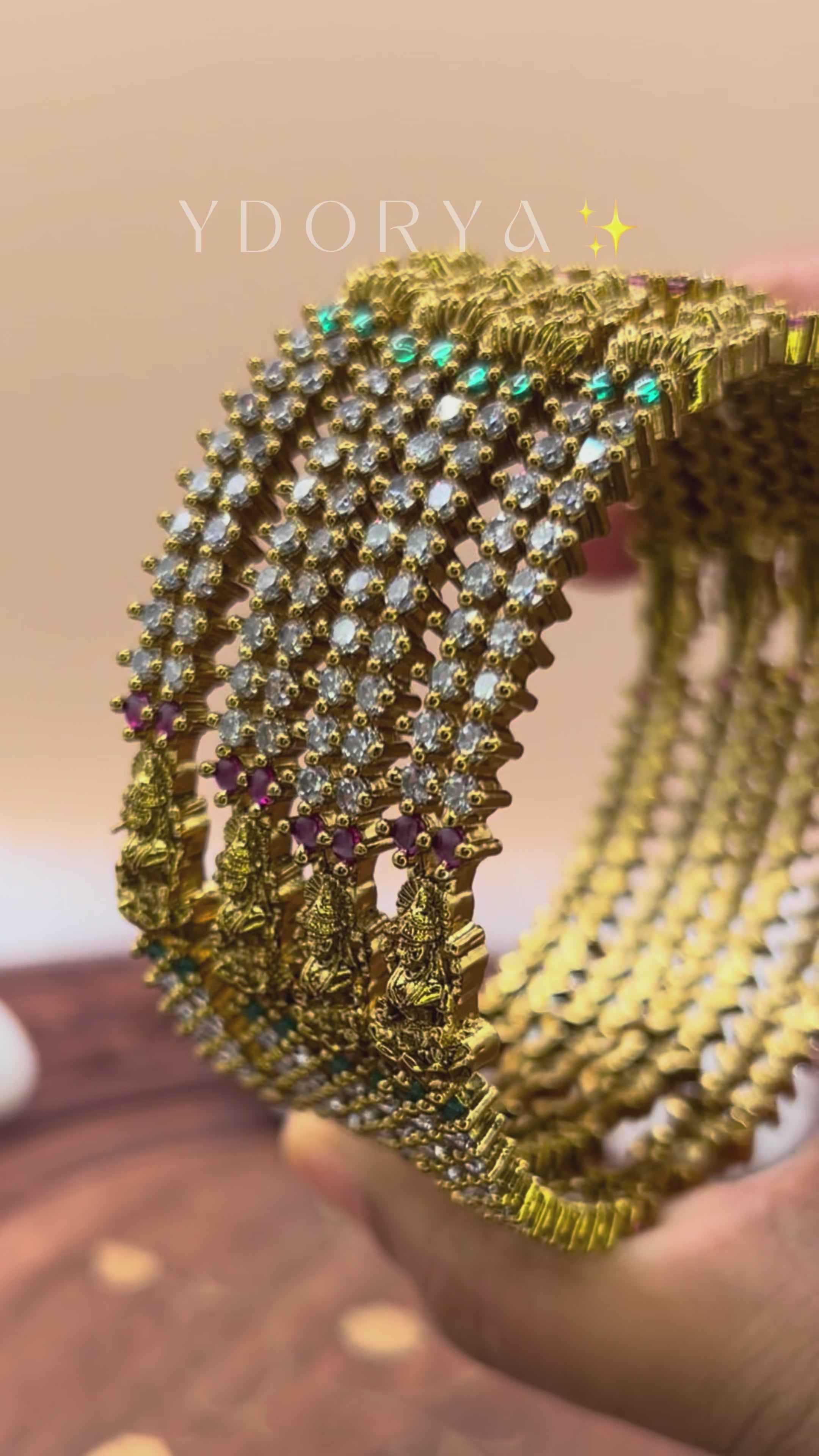 Lakshmi diamond stone Bangles BG-003