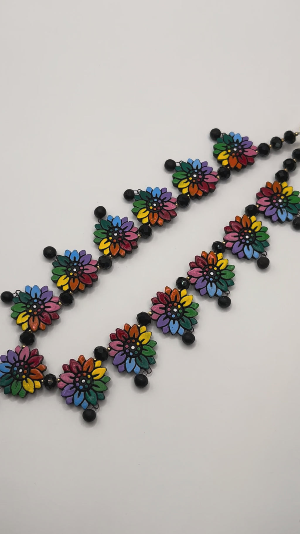 Rainbow sunflower handcrafted terracotta set TR-003