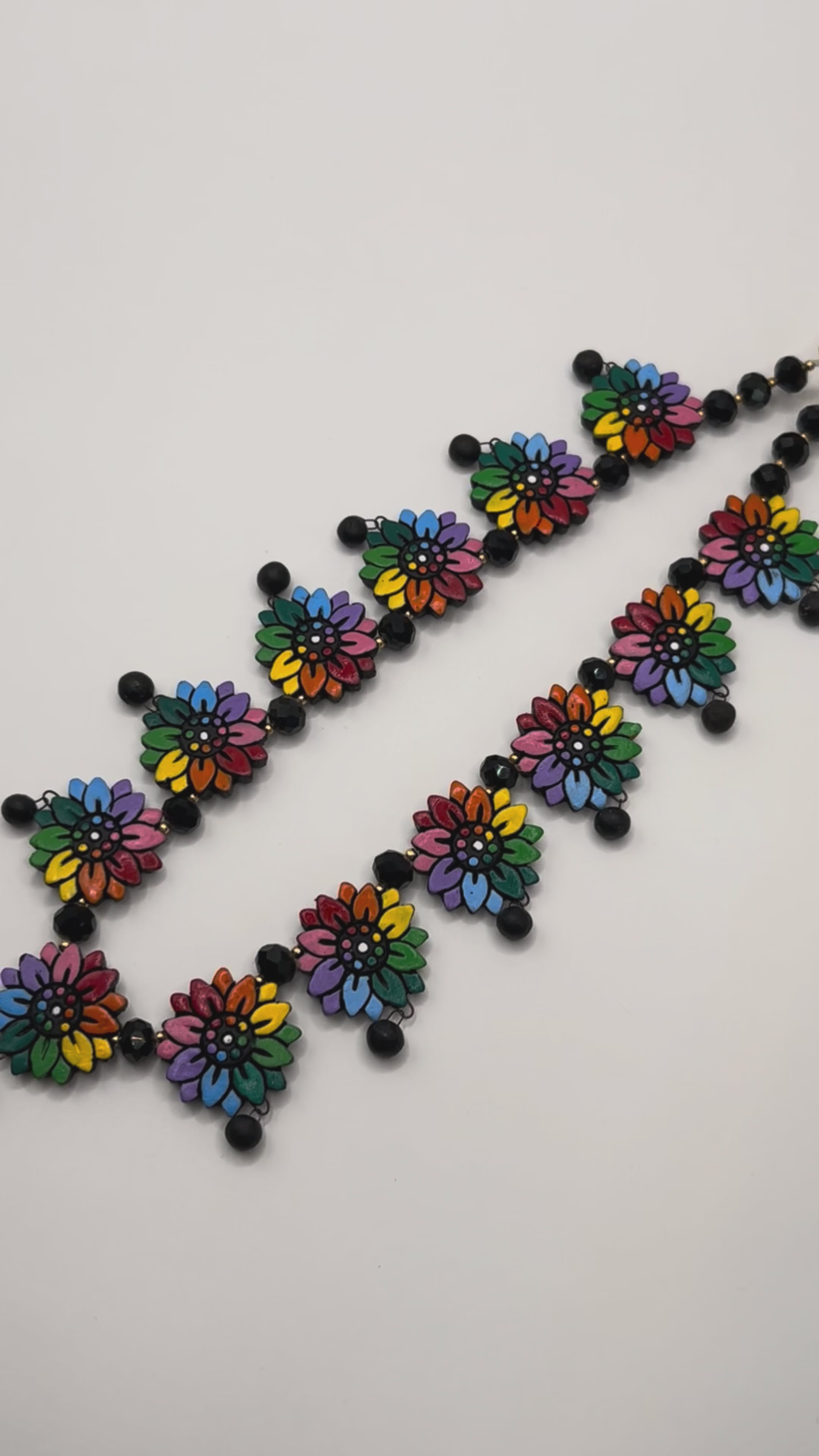 Rainbow sunflower handcrafted terracotta set TR-003