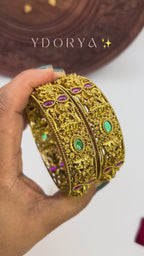 Temple Inspired Stone Bangles BG-010
