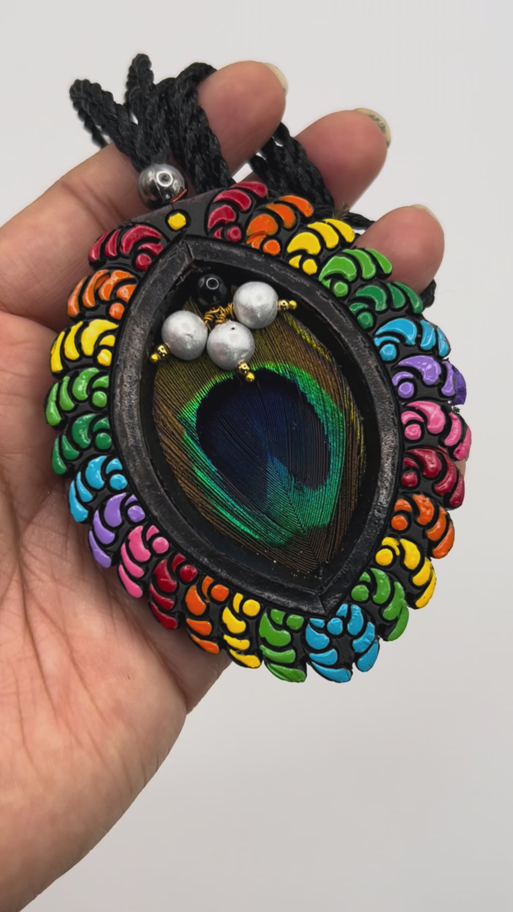 Rainbow peacock feather terracotta set TR-004