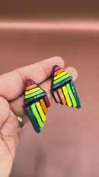 Vibrant Geometric Statement Earrings ET-004