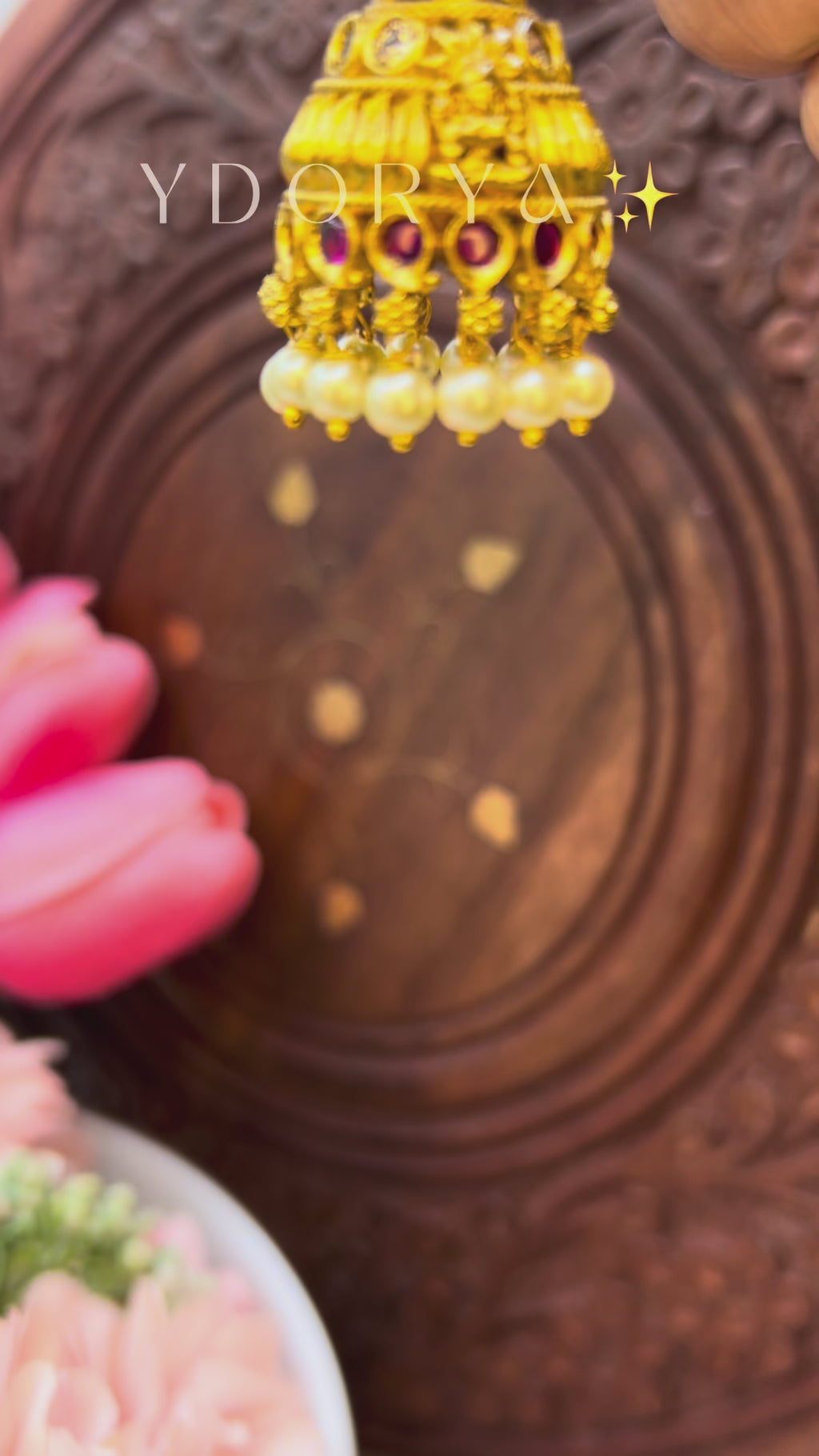 Divine Heritage Temple Jhumkas ER-010
