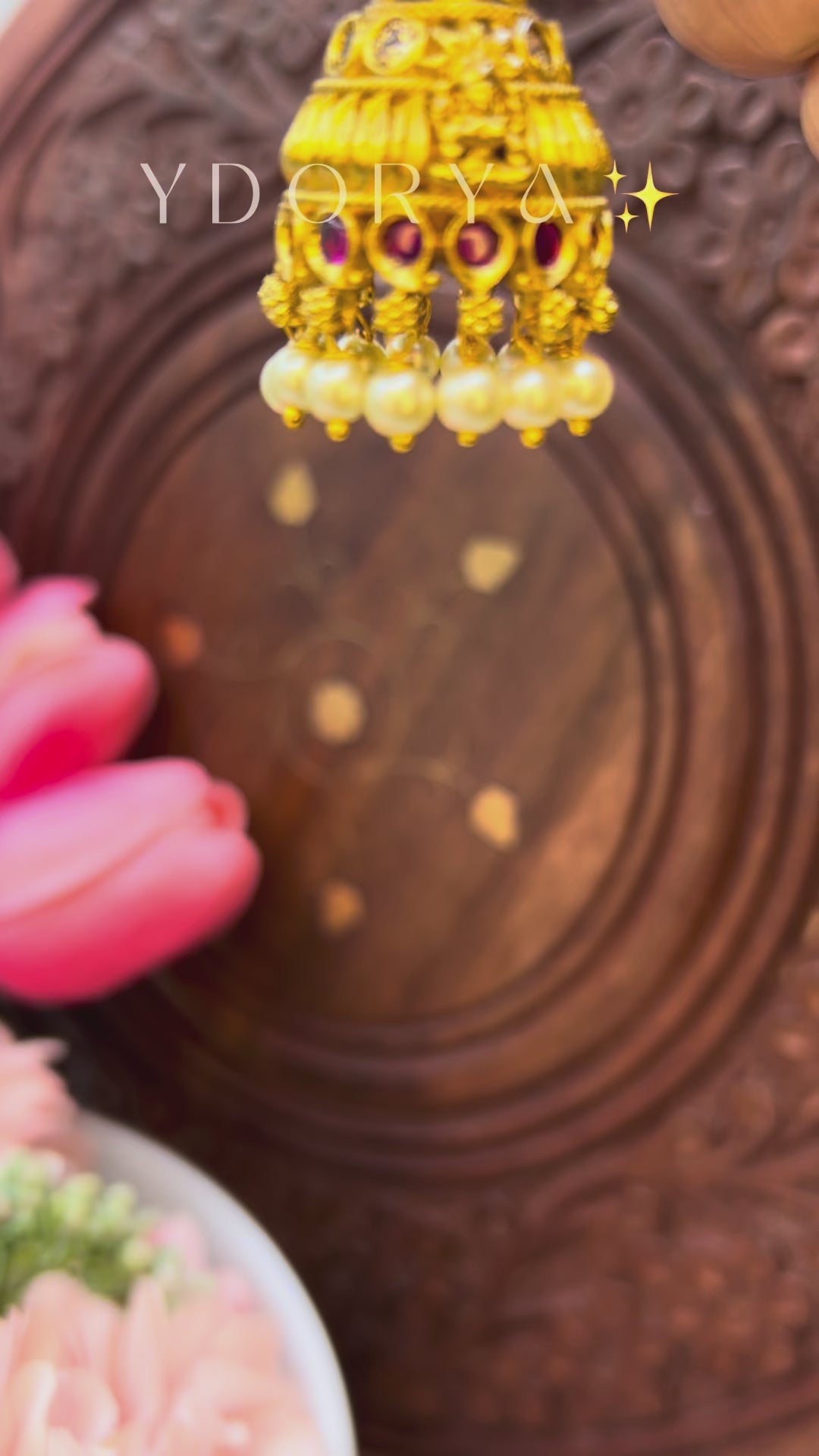Divine Heritage Temple Jhumkas ER-010