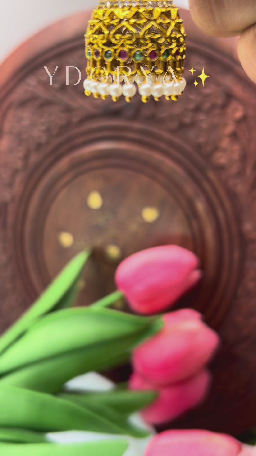 Artisan crafted Antique Drop Jhumka ER-005