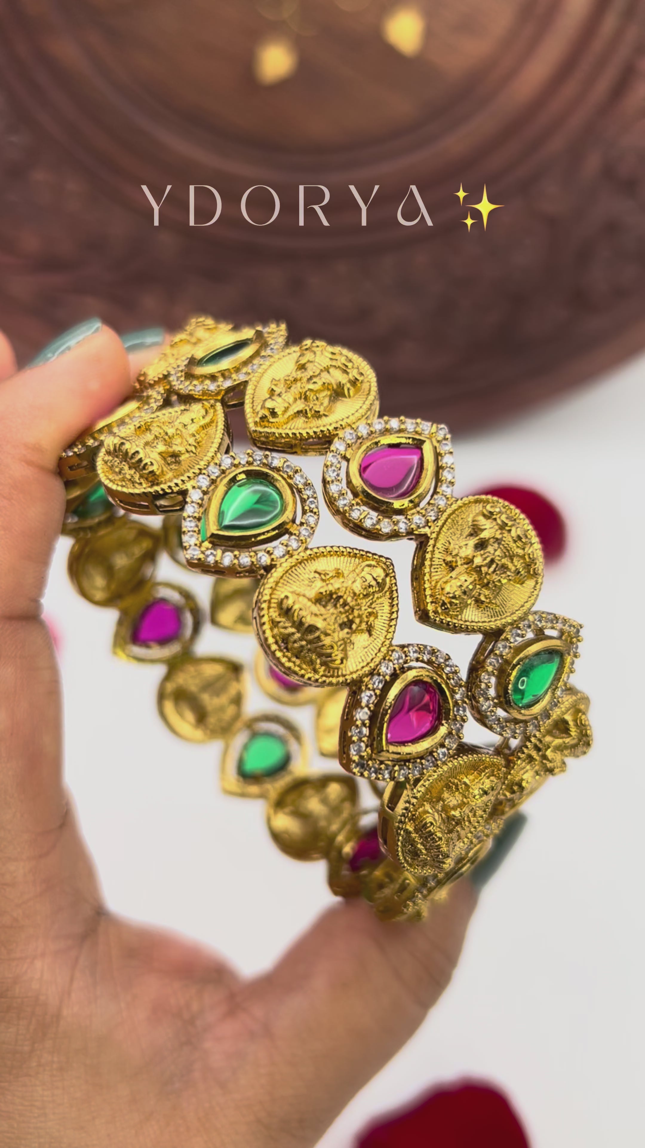 Lakshmi temple stone bangle BG-001